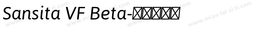 Sansita VF Beta字体转换
